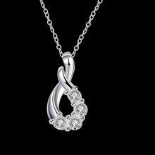 Lovely silver necklace Twisted crystal perfume women love 83 ELY