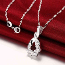 Lovely silver necklace Twisted crystal perfume women love 83 ELY