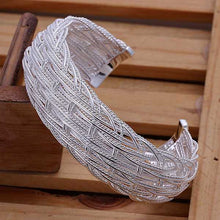 Lovely silver plated bangles Big Web women bracelet prices in euros SMTB139 ELY
