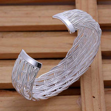 Lovely silver plated bangles Big Web women bracelet prices in euros SMTB139 ELY