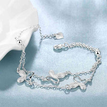 Lovely silver plated bracelet butterfly pulseiras jewelry4 9 ELY