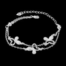 Lovely silver plated bracelet butterfly pulseiras jewelry4 9 ELY