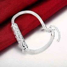 Lovely silver plated bracelets bangles Stone lotus bracelete love46 ELY