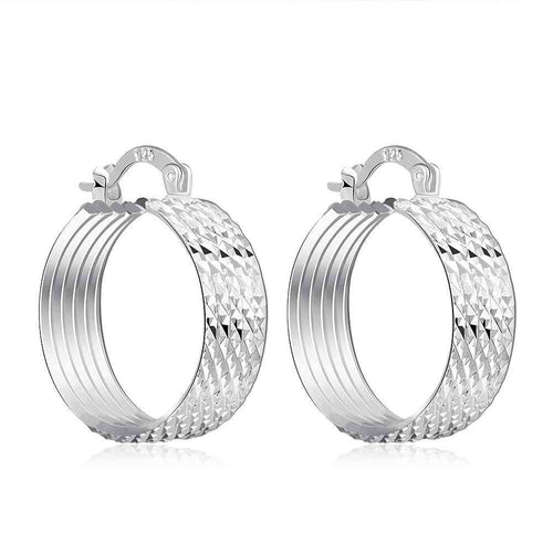 Lovely silver plated earings jewelry Twill round clip ear cuff bijoux femme 671 ELY