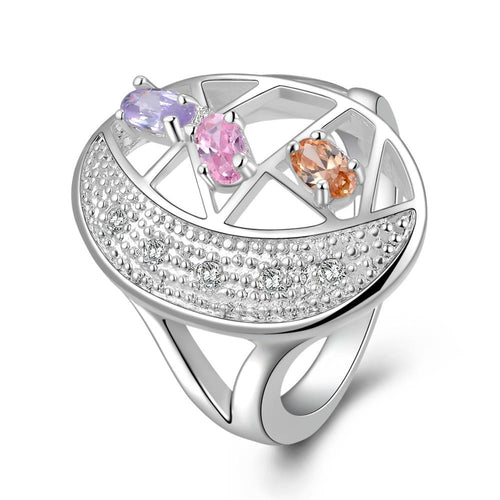 Lovely silver plated engagement ring Insets Phoenix prices in euros wedding decoration344 ELY