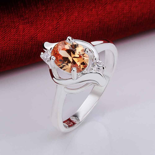 Lovely silver plated rings for men stone crystal mkp anillos bear bone342 ELY
