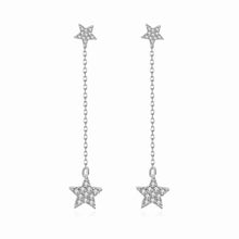 Platinum Plate Crystal earings Cross drop orecchini men jewelry 335 ELY