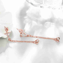 Platinum Plate Crystal earings Cross drop orecchini men jewelry 335 ELY