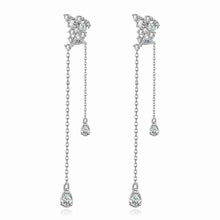 Platinum Plate Crystal earings Cross drop orecchini men jewelry 335 ELY