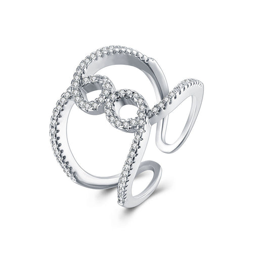 acessorios para mulher wedding ring Arc inlaid crystal opal diy299 ELY