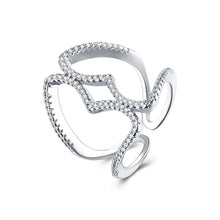 acessorios para mulher wedding ring Arc inlaid crystal opal diy299 ELY