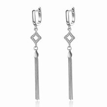 925 Sterling Silver clip on earrings Hanging Heart clip cuff bijouterie 338 ELY