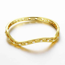 18K Gold Plating friendship bangle A flat line women bracelet accessories HBZ 12 ELY