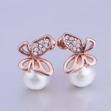 18k gold plated earings gold butterfly beads stud earrings cufflinks diy 289 ELY