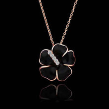 18k gold plated necklaces & pendants Black flower set crystal patek men jewelry 71 ELY