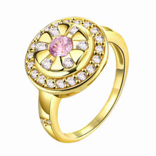 18k gold plated ring insets Chrysanthemum anel masculino joias2 6 ELY