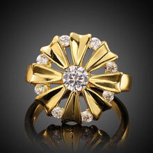 18k gold plated ring insets Chrysanthemum anel masculino joias2 6 ELY