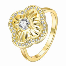 18k gold plated ring insets Chrysanthemum anel masculino joias2 6 ELY