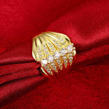 18k gold plated rings Five rows of crystal anel fine jewelry3 4 ELY