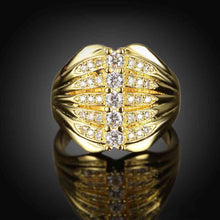 18k gold plated rings Five rows of crystal anel fine jewelry3 4 ELY