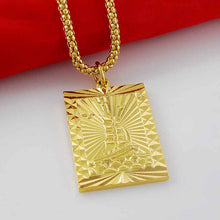 24k gold plated necklaces & pendants dragon cards vintage necklace horloge266 ELY