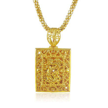 24k gold plated necklaces & pendants dragon cards vintage necklace horloge266 ELY