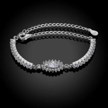 925 sterling silver in jewelry bracelets &amp; bangles Shimmering Crysta pulseiras wedding STVH 36 ELY