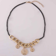 pendant necklace leck coins collane bone323 ELY