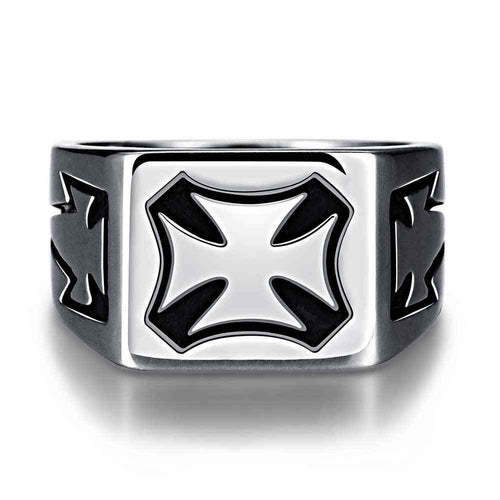 punk style stainless steel rings Square corner men ring accessories123 ELY