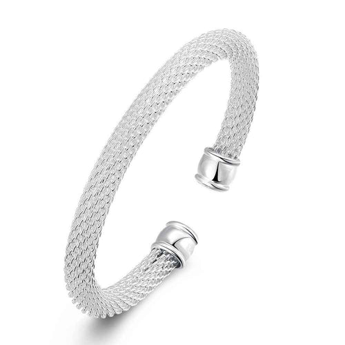 silver bangles Simple Web women bracelet fine jewelry SMTB 4 ELY