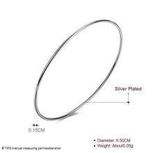 silver bangles Single Circle women pulseras men jewelry SMTB123 ELY