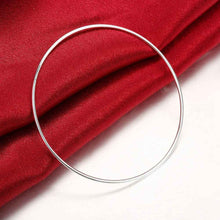 silver bangles Single Circle women pulseras men jewelry SMTB123 ELY