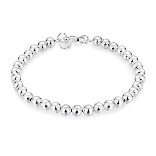 silver bracelet 4M beads pulsera Jewelry European Style HBH 2 ELY