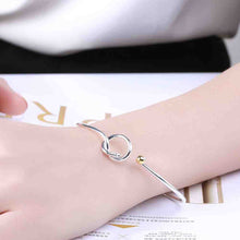 silver charms bangle y and Golden Bead women bracelet Factory SMTB 93 ELY