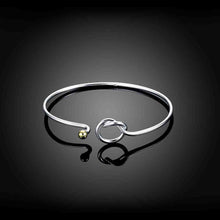 silver charms bangle y and Golden Bead women bracelet Factory SMTB 93 ELY