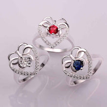 silver engagement ring butterfly xuan heart anillos bear Hand Madeball1 5 ELY