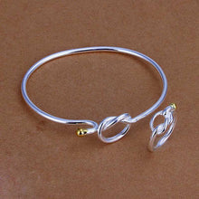 silver jewelry sets Glossy circle Bangle&Ring Sets Jewelry European Style 85 ELY