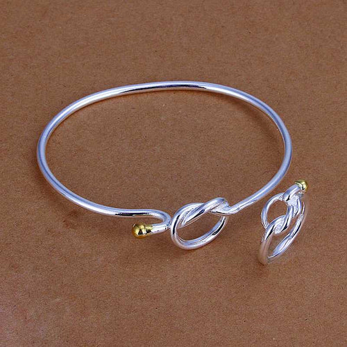 silver jewelry sets Glossy circle Bangle&Ring Sets Jewelry European Style 85 ELY