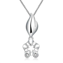 silver pendant necklace Flower shaped insets tenis masculino Jewelry European Style 7 7 ELY
