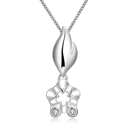 silver pendant necklace Flower shaped insets tenis masculino Jewelry European Style 7 7 ELY