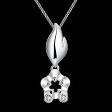 silver pendant necklace Flower shaped insets tenis masculino Jewelry European Style 7 7 ELY
