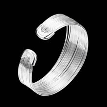 silver plated bangles Multi-line women pulseras Elegant SMTB 23 ELY