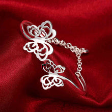 silver plated bangles Size butterfly Women Wedding Bracelet HBB 34 ELY