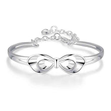 silver plated bangles Size butterfly Women Wedding Bracelet HBB 34 ELY