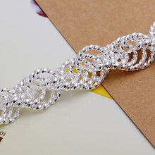 silver plated bracelet Twisted rough circle anchor collier plastron HBH 26 ELY