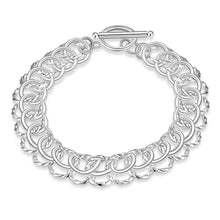silver plated bracelet Twisted rough circle anchor collier plastron HBH 26 ELY