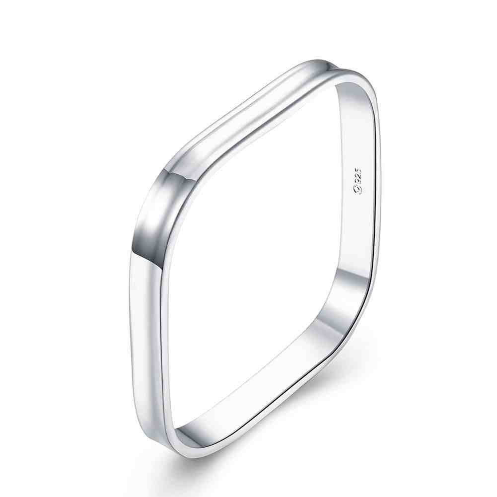 silver plated charms bangle 1837 Small Square Women Wedding Bracelet Elegant SMTB 53 ELY