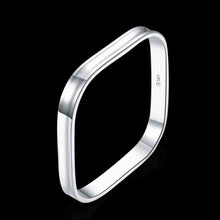 silver plated charms bangle 1837 Small Square Women Wedding Bracelet Elegant SMTB 53 ELY