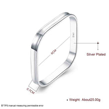 silver plated charms bangle 1837 Small Square Women Wedding Bracelet Elegant SMTB 53 ELY