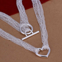 silver plated collar necklace Multi-line 3 Circle corrente de prata masculina Costume Jewellery141 ELY